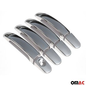Ford Focus Door Handle Cover - Omac - H1 S.Steel - Gloss Silver - '04-'18